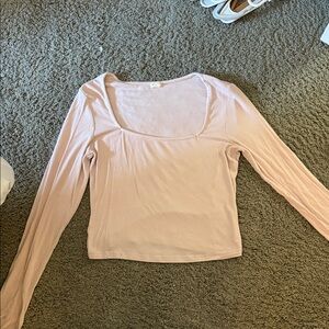 Garage Light Pink Long Sleeve Top